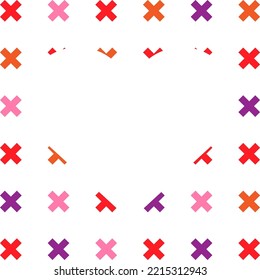 Patrón vectorial corazones coloridos sobre fondo blanco. Patrón de color con corazones. Corazones de patrones espaciales. Fondo para el Día de San Valentín o el amor por la tarjeta.