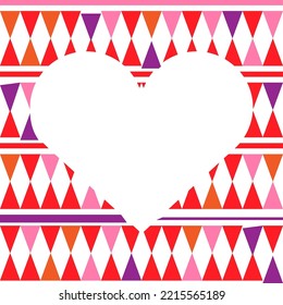 Vector pattern colorful hearts on white background. Color pattern with hearts. Space pattern hearts. Backdrop for valentines day or card love.
