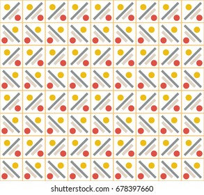 Vector pattern - colorful seamless geometrical background. Contains - rectangle, circle. Possibility of change of your color. You can apply it in the wide range of use.Vector illustration.