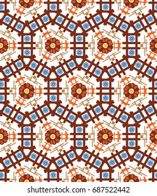 Vector pattern - colorful seamless geometrical background. There is an opportunity to easily change color. You can apply it in the wide range of use.Vector illustration.