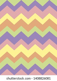 Vector pattern with colorful stripes, zig zag. Paper, texture, background.
