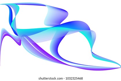 vector pattern of colorful wavy lines of different colors on white background.
