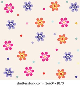 Patrón vectorial con flores coloridas. Fondo floral. La elegante plantilla para las impresiones de moda.
