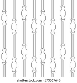 Vector pattern of columns. Figures columns of different heights.