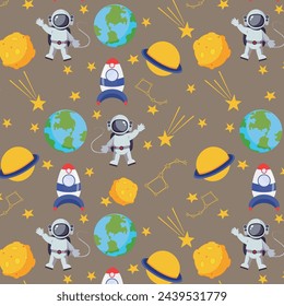 The vector pattern of the Cosmos and the person in it. Space elements. space day.