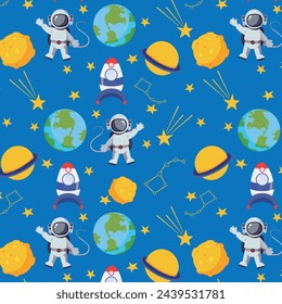 The vector pattern of the Cosmos and the person in it. Space elements. space day.