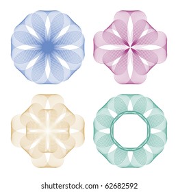 Vector pattern for currency, certificate or diplomas