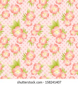 Vector pattern with cute flowers