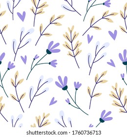 Vector pattern with cute flowers
