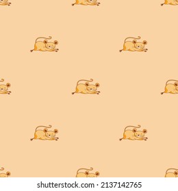 Vector pattern with cute mice, cartoon-style character, cute animals, rodents. Children's illustration for postcards, posters, T-shirts, teenagers, stickers, fabrics.