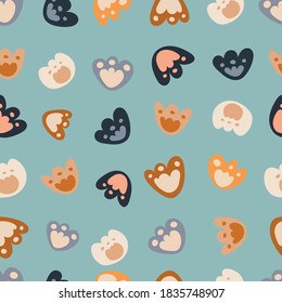 vector pattern with cute paws