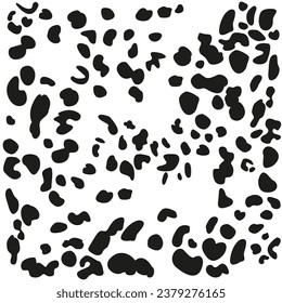 Vector Pattern with dalmatian dog Skin Texture. Spotted animal background.