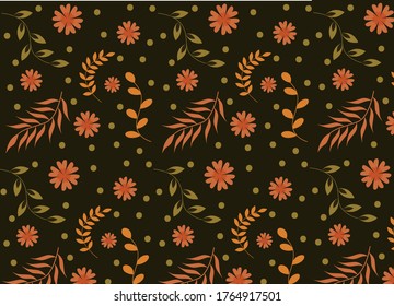 Vector pattern with delicate flowers.