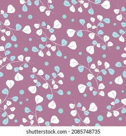 Vector pattern with delicate twigs. Wrapping paper, print
