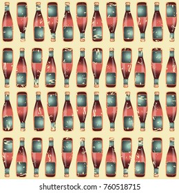 vector pattern depicting a bottle. Wine, champagne. Brush strokes. It can be used for backgrounds, websites, brochures, postcards, etc.