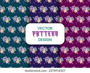 Vector pattern design, pattern background design vector, seamless vector design, modern and creative patterns