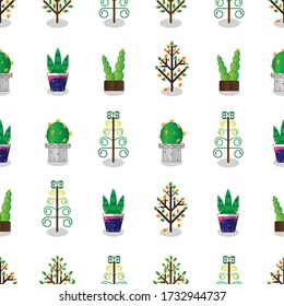 Vector and pattern design beautiful trees with full color