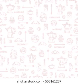 Vector pattern design coffe and sweet food