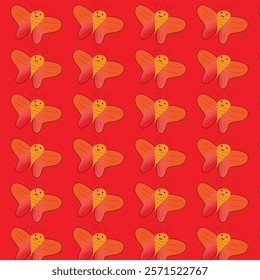 Vector pattern design of colorful butterflies