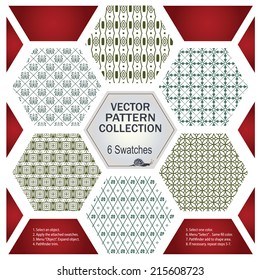 Vector pattern for design, creating borders, frames and backgrounds 