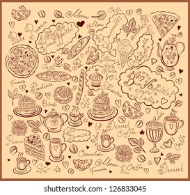 Vector pattern for design menu