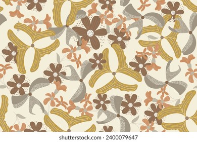 vector pattern design with modern motifs and pastel colors
