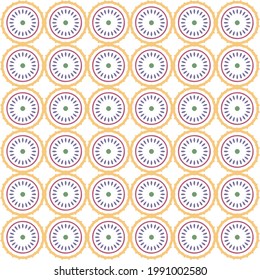 vector of pattern design with round shape in nature concept. flat style