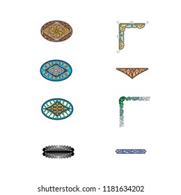 Vector pattern design traditional ornament illustration