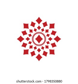 Patrón vectorial de la tarjeta de juego de póquer de diamantes. Ornamentos abstractos de póquer de casino para impresiones de juegos y banners de apuestas.