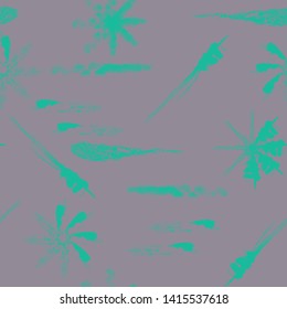 Vector pattern with different Brush Strokes, Lines and Dots. Abstract seamless texture with painted elements. Perfect for package design.