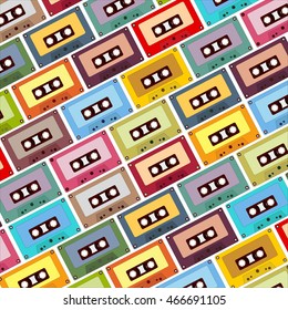 vector pattern of different cassettes