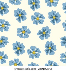 vector pattern with different flowers