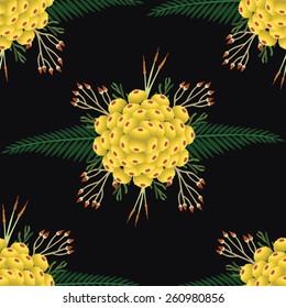 vector pattern with different flowers