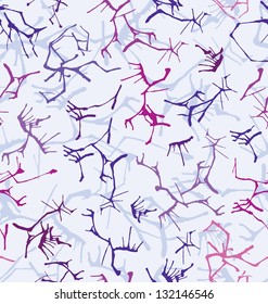 Vector pattern with different ink blots on blue background