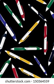Vector Pattern of different pens