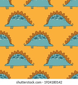 vector pattern with dinosaurs for boys. seamless pattern with dinosaurs for printing childrensooo textile in bright colors.