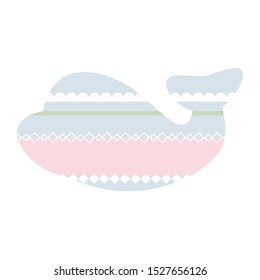 Vector pattern with a dolphin. Abstract background. Template for potters, pads, textiles, clothing and other uses.