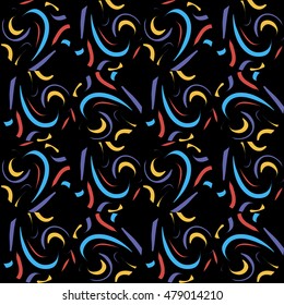 vector pattern of doodles lines. Psychedelic. It can be used for packaging, invitations, postcard holiday, fabrics and textiles, etc.