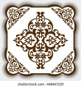 Vector pattern in East, Asia style as a template for tiles, backgrounds, covers, postcards, wallpaper, textiles.