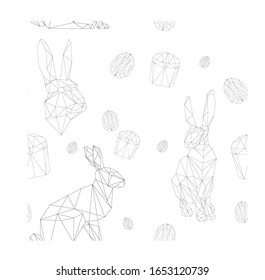 vector pattern of easter art