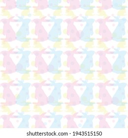vector pattern Easter vector pattern with bunny and basket on rainbow Easter spring seamless baby background Seamless cute spring cartoon pattern. Repeated summer vector illustration, pretty seamless 