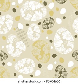 Vector pattern with easter eggs