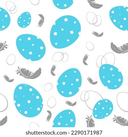 vector pattern eggs and feathers
