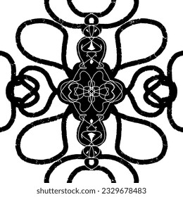 Vector pattern element, grunge rough old texture.