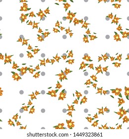 Vector pattern elementary usual fantasy flowers Colorful paisley wallpaper. Print design vector illustration.