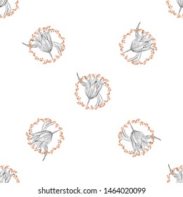 Vector pattern elementary usual fantasy flowers Colorful paisley wallpaper. Print design vector illustration. Scarf design