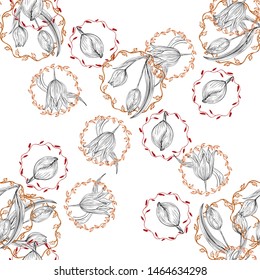 Vector pattern elementary usual fantasy flowers Colorful paisley wallpaper. Print design vector illustration. Scarf design