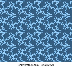 vector pattern. Endless texture can be used for wallpaper, pattern fills, web page background,surface textures. Set of blue geometric ornaments.