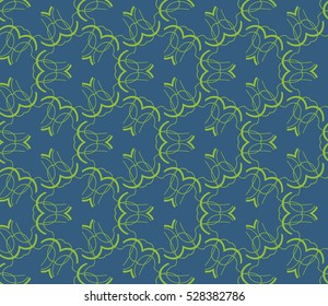 vector pattern. Endless texture can be used for wallpaper, pattern fills, web page background,surface textures. Set of green geometric ornaments.