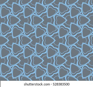 vector pattern. Endless texture can be used for wallpaper, pattern fills, web page background,surface textures. Set of blue geometric ornaments.
